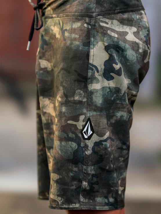 Hommes Volcom vert secret troncs solides mod lido ZJ48F251