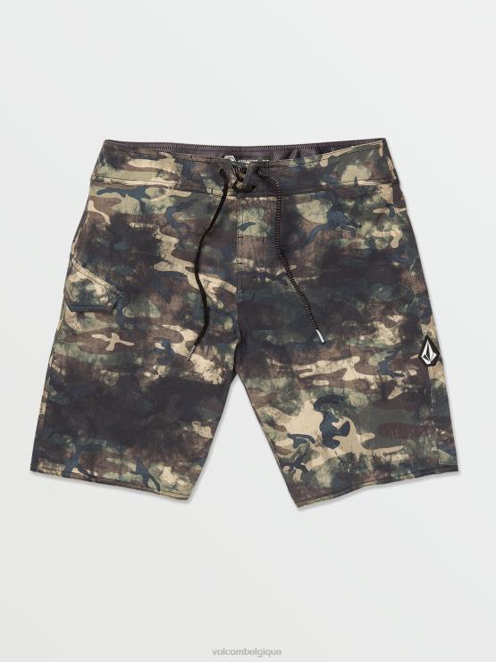 Hommes Volcom vert secret troncs solides mod lido ZJ48F251