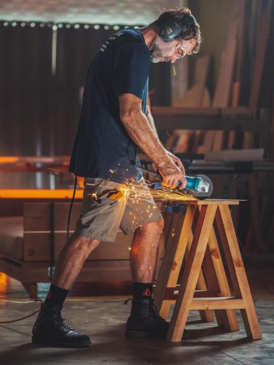 Hommes Volcom bringé short hybride workwear slab ZJ48F204