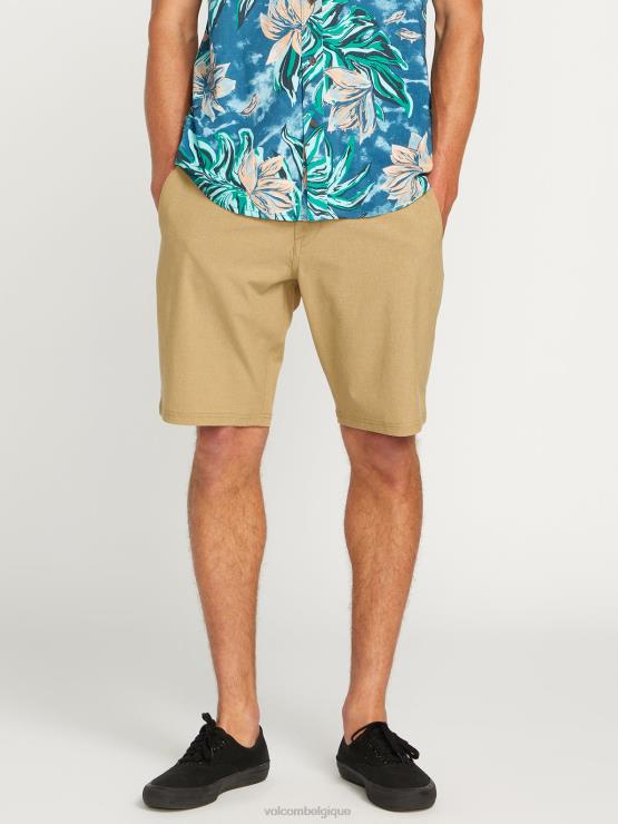 Hommes Volcom kaki foncé frickin cross shred short statique ZJ48F245