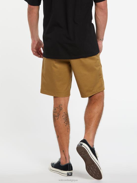 Hommes Volcom kaki foncé frickin short taille élastique ZJ48F223