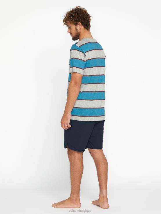 Hommes Volcom marine short taille élastique new age stone ZJ48F200