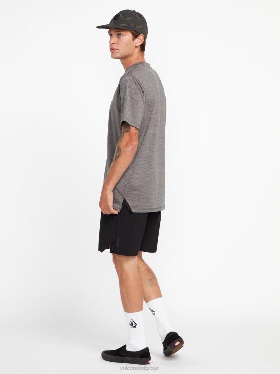 Hommes Volcom noir frickin ascender short à taille élastique ZJ48F216