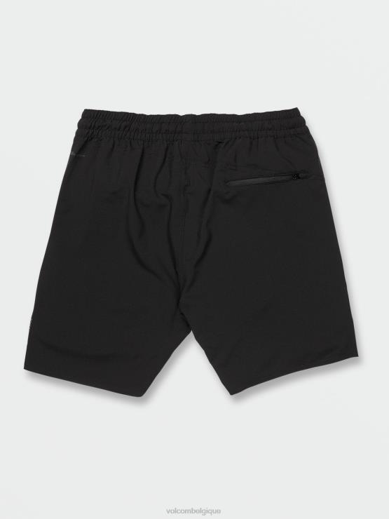 Hommes Volcom noir frickin ascender short à taille élastique ZJ48F216