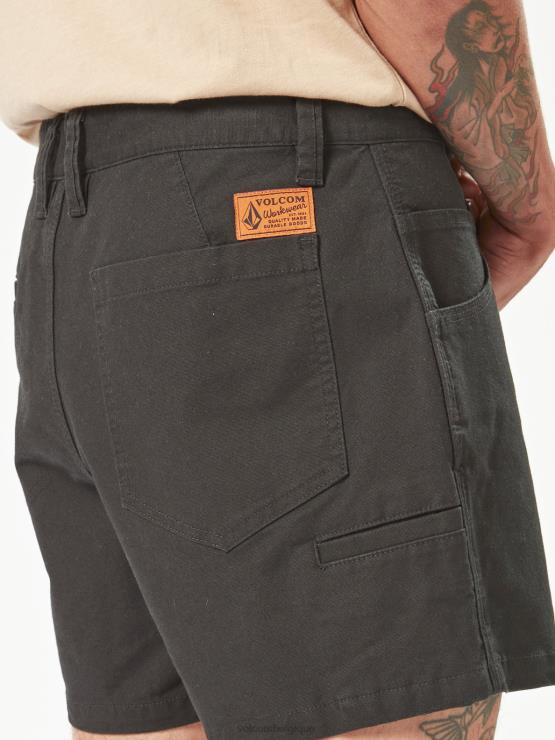 Hommes Volcom noir short de travail biseauté ZJ48F239