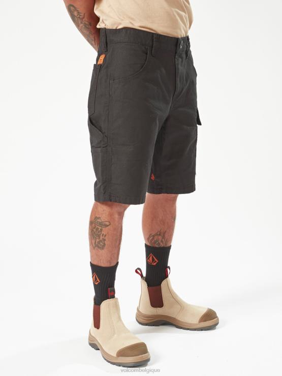 Hommes Volcom noir short de travail à étrier ZJ48F205