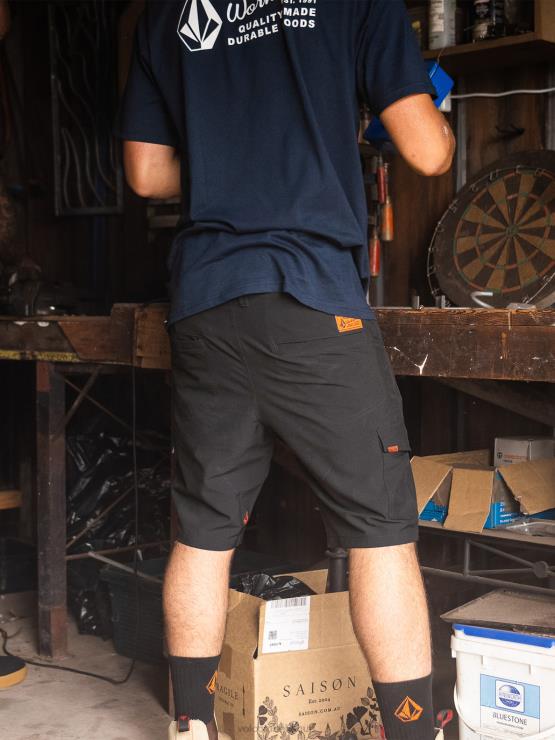 Hommes Volcom noir short hybride workwear slab ZJ48F207