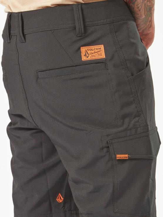 Hommes Volcom noir short hybride workwear slab ZJ48F207