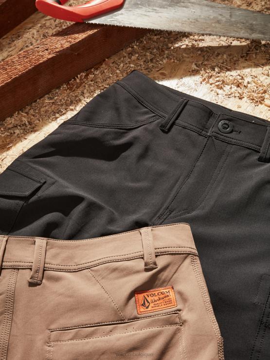 Hommes Volcom noir short hybride workwear slab ZJ48F207