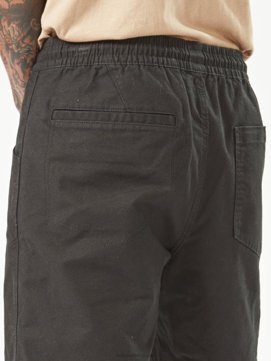 Hommes Volcom noir short taille élastique caliper workwear ZJ48F244