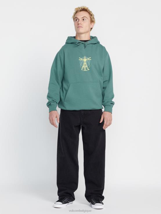 Hommes Volcom service bleu sweat à capuche utopique ZJ48F175