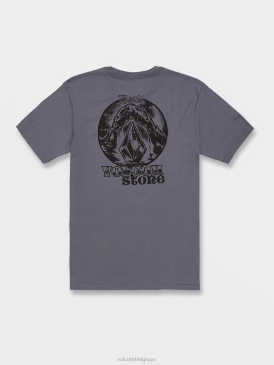 Hommes Volcom ardoise foncée t-shirt à manches courtes utah ZJ48F99