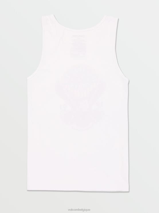 Hommes Volcom blanc réservoir de bruyère solide ZJ48F59