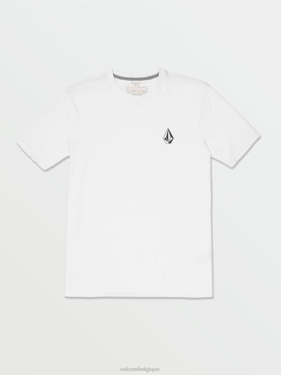 Hommes Volcom blanc t-shirt iconique à manches courtes ZJ48F108
