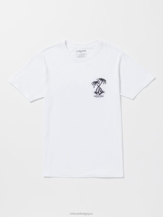 Hommes Volcom blanc t-shirt à manches courtes glassy daze ZJ48F20