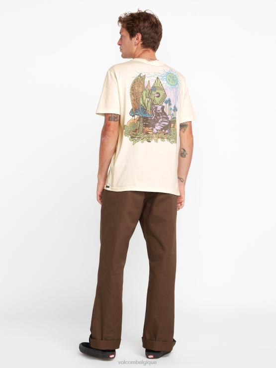 Hommes Volcom blanc t-shirt manches courtes magicien de skate vitals ZJ48F4