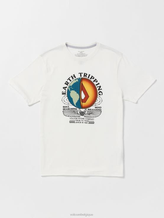 Hommes Volcom blanc t-shirt à manches courtes section ferme à fil ZJ48F26