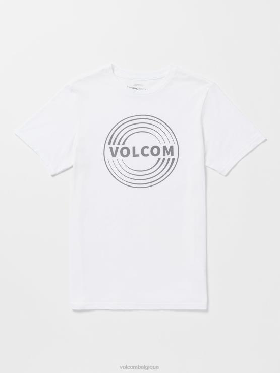Hommes Volcom blanc t-shirt à manches courtes switchflip tech ZJ48F51