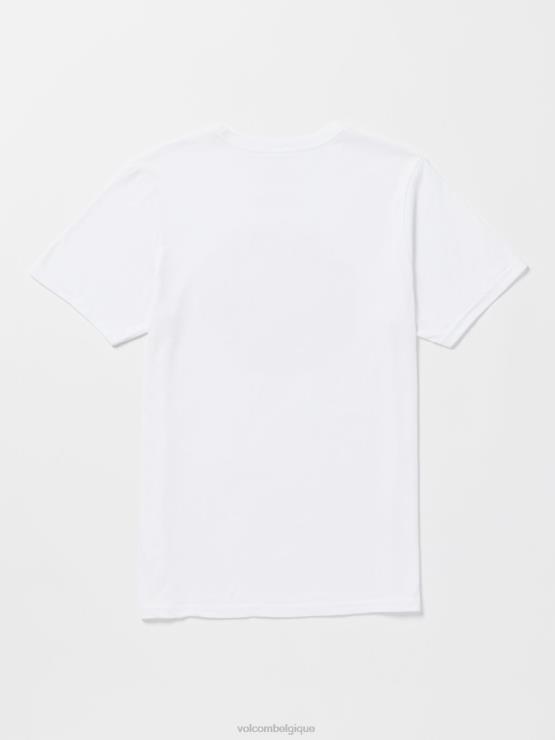Hommes Volcom blanc t-shirt à manches courtes switchflip tech ZJ48F51