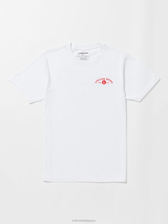 Hommes Volcom blanc t-shirt marcheur à manches courtes ZJ48F28