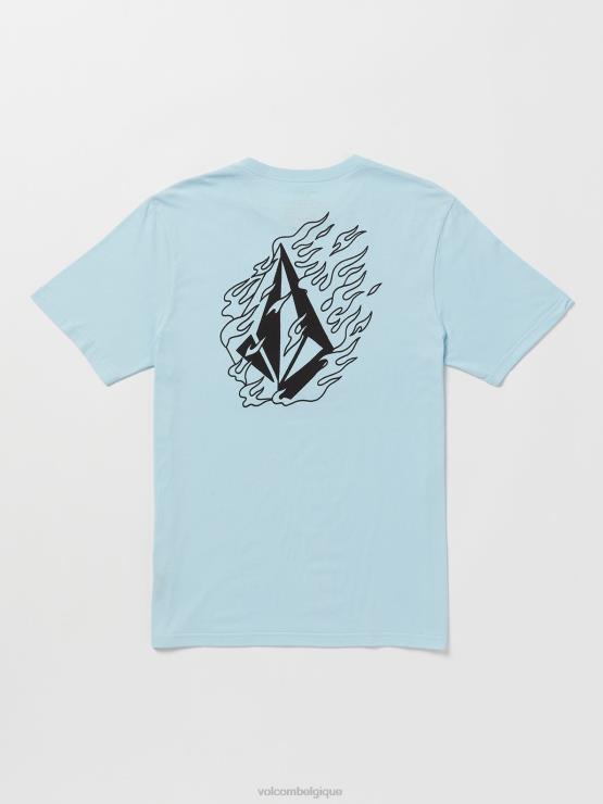 Hommes Volcom bleu brumeux t-shirt à manches courtes firefight ZJ48F46