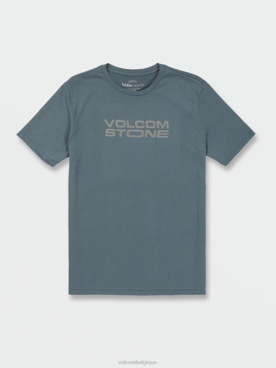 Hommes Volcom bleu cruzer t-shirt à manches courtes euroslash tech ZJ48F82