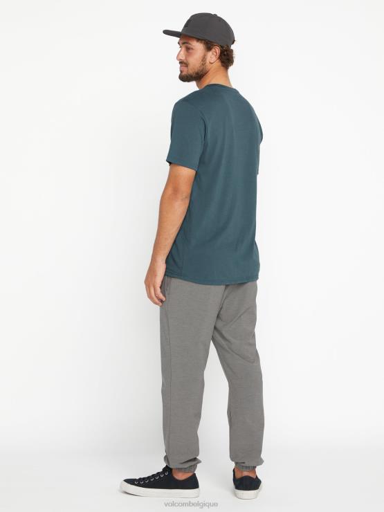 Hommes Volcom bleu cruzer t-shirt à manches courtes stone tech ZJ48F80
