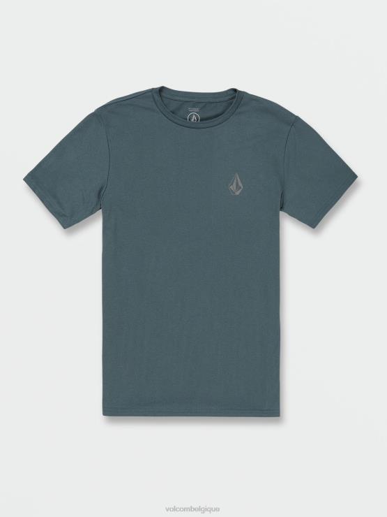 Hommes Volcom bleu cruzer t-shirt à manches courtes stone tech ZJ48F80