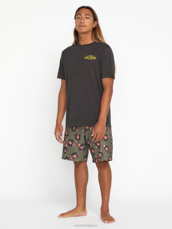 Hommes Volcom bleu vintage t-shirt manches courtes venise ZJ48F3