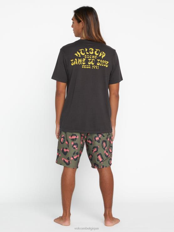 Hommes Volcom bleu vintage t-shirt manches courtes venise ZJ48F3