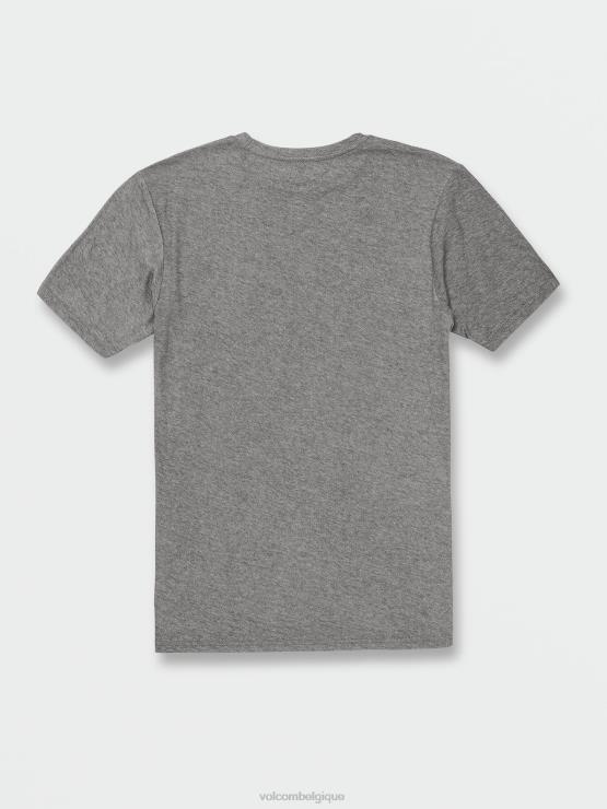 Hommes Volcom bruyère anthracite t-shirt à manches courtes euroslash tech ZJ48F78