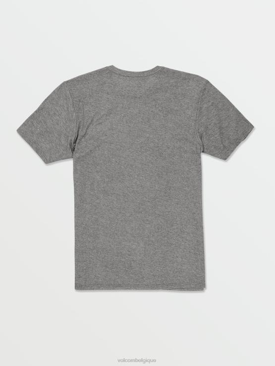 Hommes Volcom bruyère anthracite t-shirt à manches courtes stone tech ZJ48F79