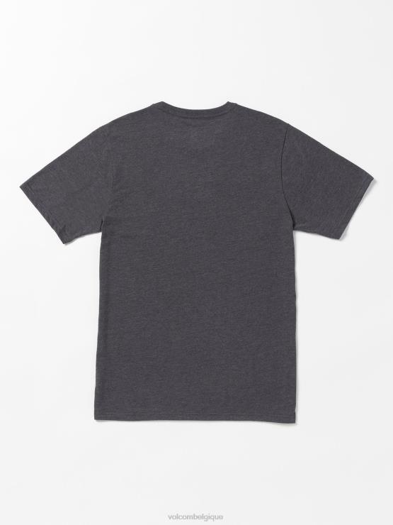 Hommes Volcom bruyère noir foncé t-shirt à manches courtes quatre-vingt-quinze ZJ48F45