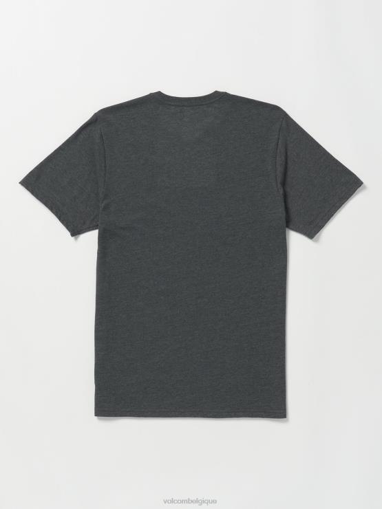 Hommes Volcom bruyère noir foncé t-shirt vexer à manches courtes ZJ48F41