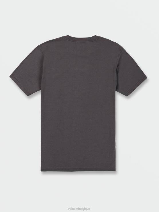 Hommes Volcom charbon t-shirt à manches courtes en pierre de cercle ZJ48F2