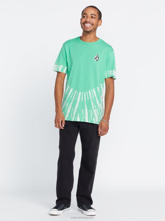 Hommes Volcom méditerranéen t-shirt iconique à manches courtes teint en pierre ZJ48F35