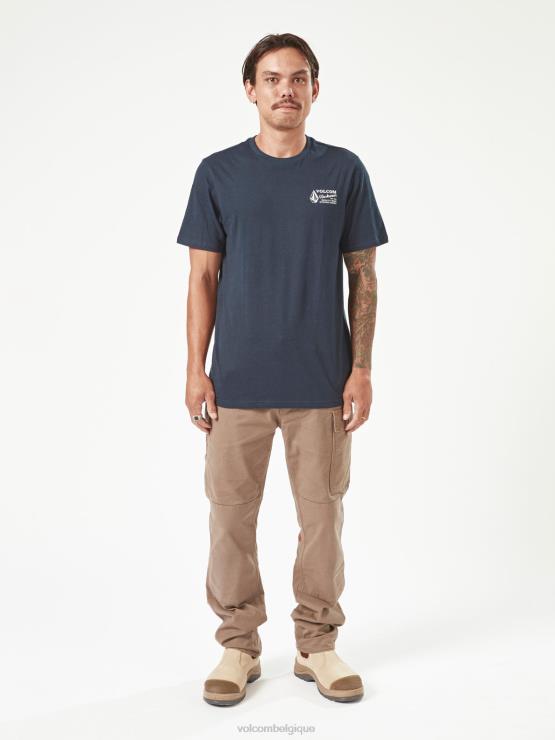 Hommes Volcom marine t-shirt de travail à manches courtes ZJ48F63