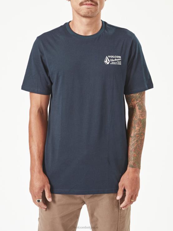 Hommes Volcom marine t-shirt de travail à manches courtes ZJ48F63