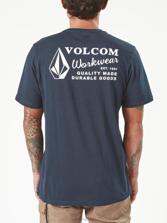Hommes Volcom marine t-shirt de travail à manches courtes ZJ48F63