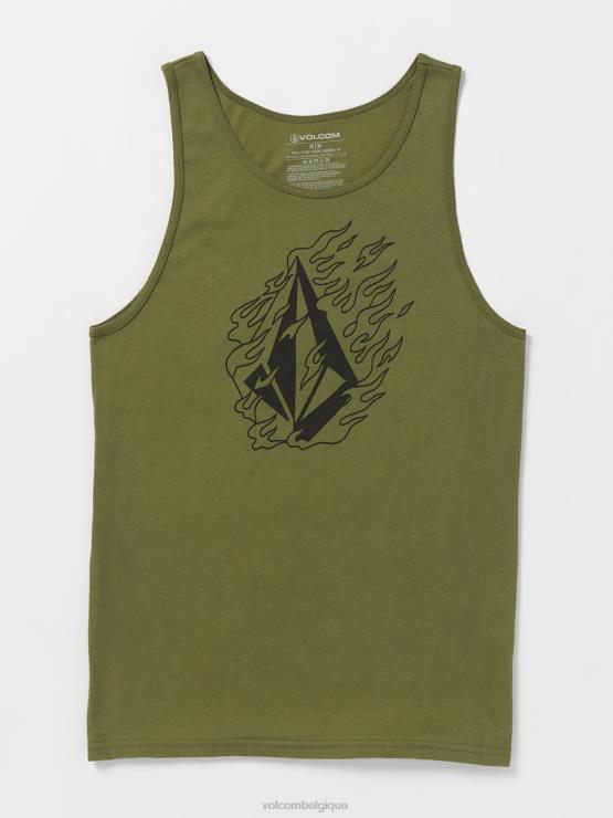 Hommes Volcom militaire réservoir de pompiers ZJ48F44