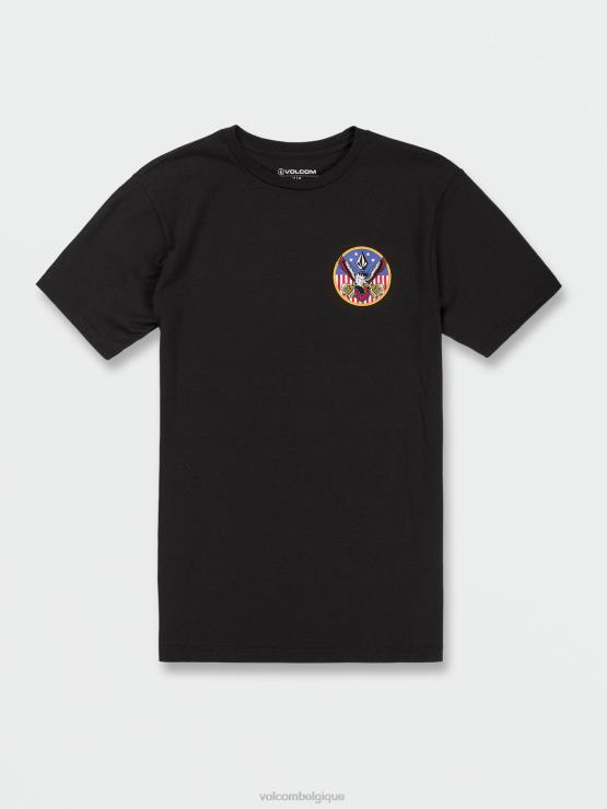 Hommes Volcom noir t-shirt à manches courtes Freedom Eagle ZJ48F84