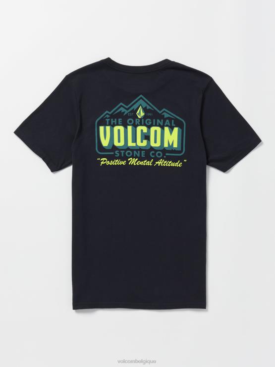 Hommes Volcom noir t-shirt à manches courtes altistone tech ZJ48F40