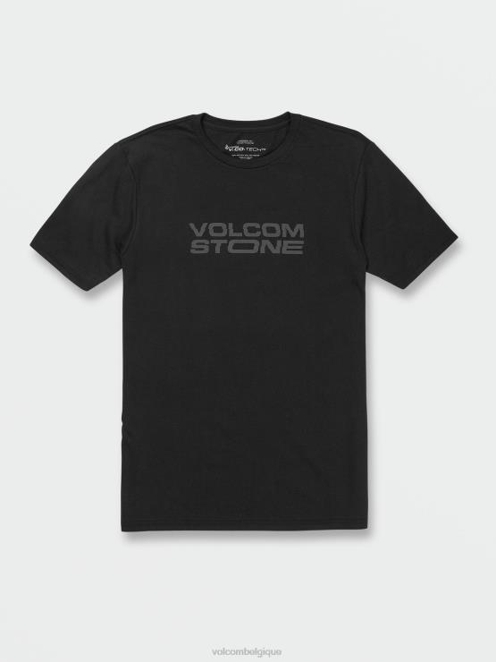 Hommes Volcom noir t-shirt à manches courtes euroslash tech ZJ48F76