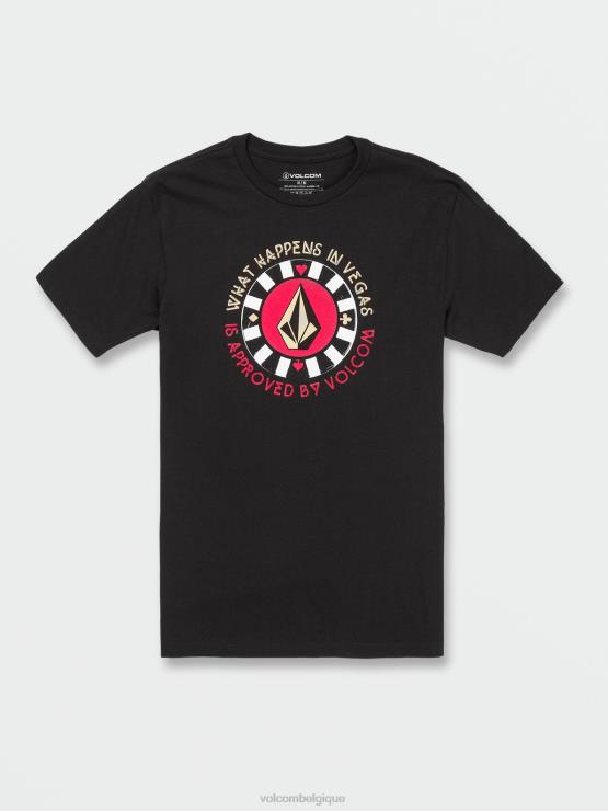 Hommes Volcom noir t-shirt à manches courtes las vegas ZJ48F107