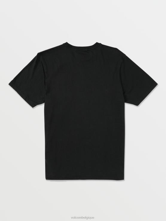 Hommes Volcom noir t-shirt uni à poche à manches courtes ZJ48F109