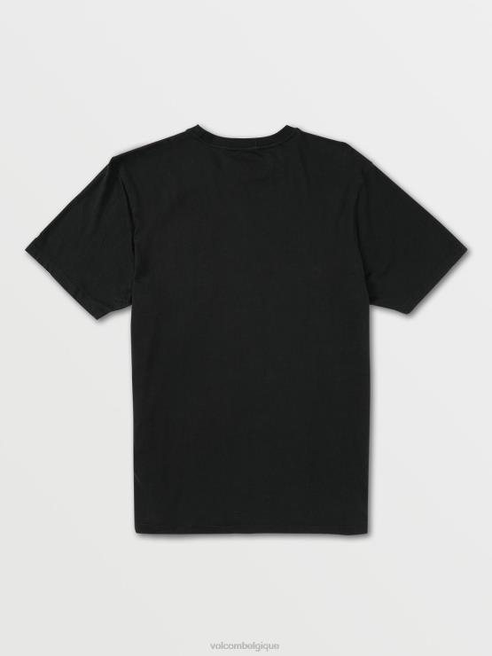 Hommes Volcom noir t-shirt uni à poche à manches courtes ZJ48F114
