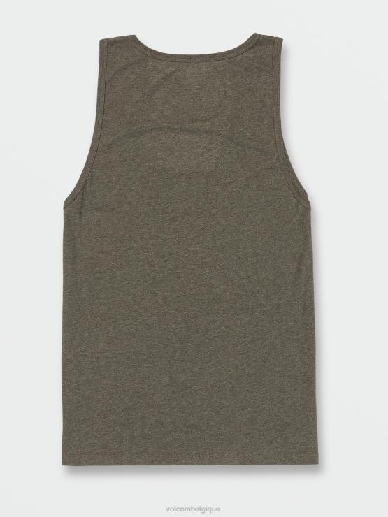 Hommes Volcom olive martini réservoir de bruyère solide ZJ48F115