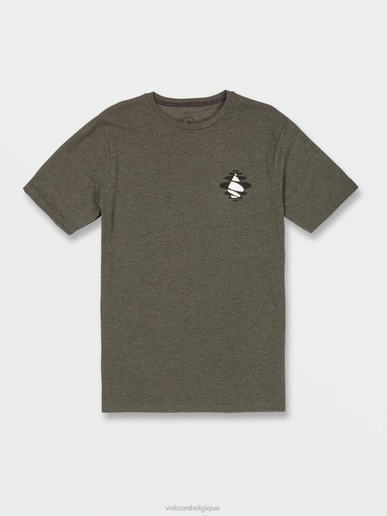Hommes Volcom olive martini t-shirt diffuseur à manches courtes ZJ48F71