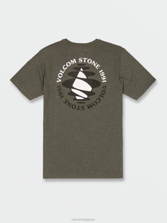 Hommes Volcom olive martini t-shirt diffuseur à manches courtes ZJ48F71